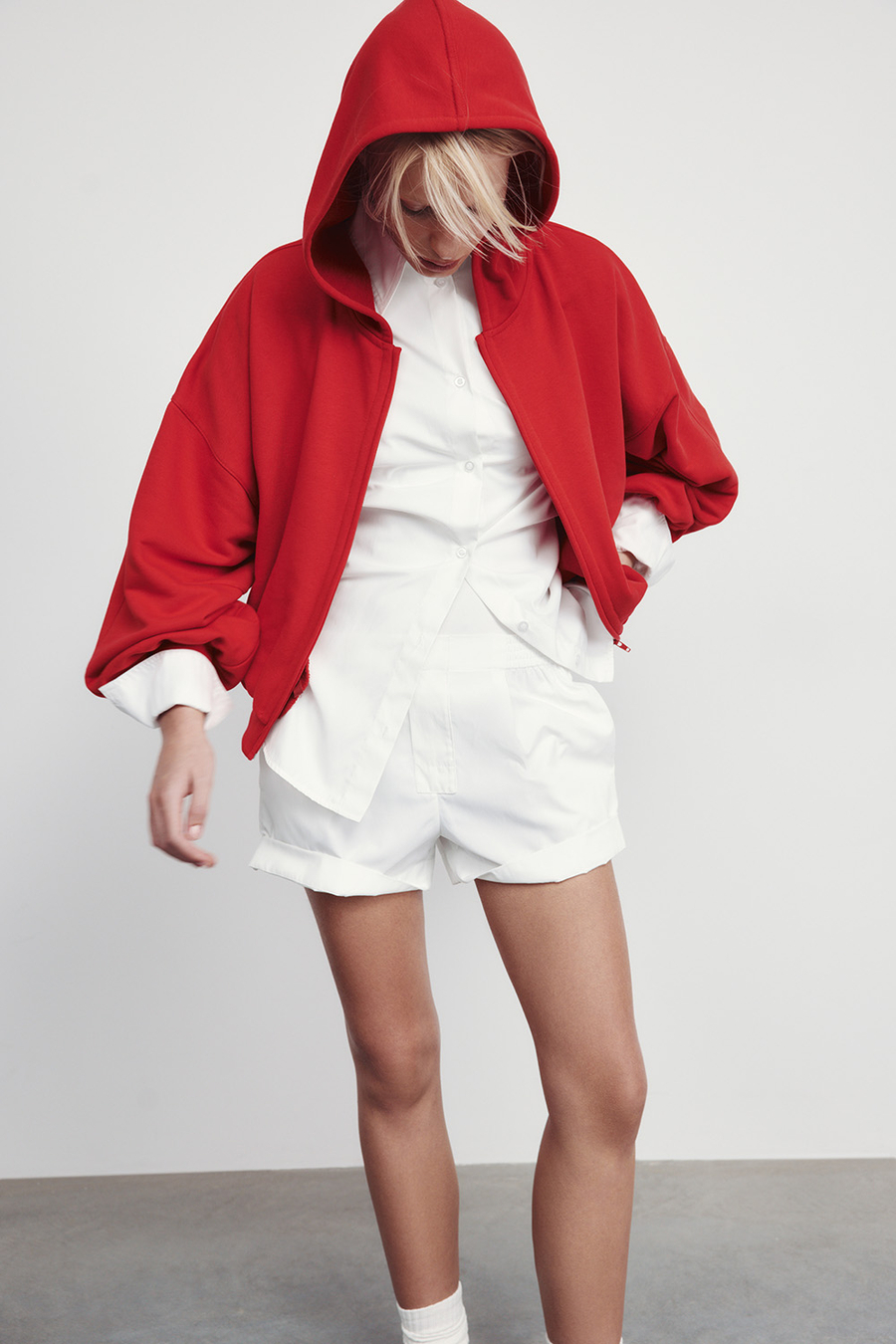 Шорты с гульфиком из хлопка AMAN