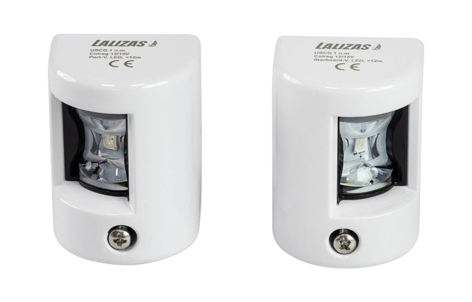 Огни ходовые светодиодные, белый корпус, комплект