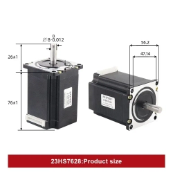 Шаговый двигатель Nema 23 (23HS7628-8MM) 2.8A 189N.CM