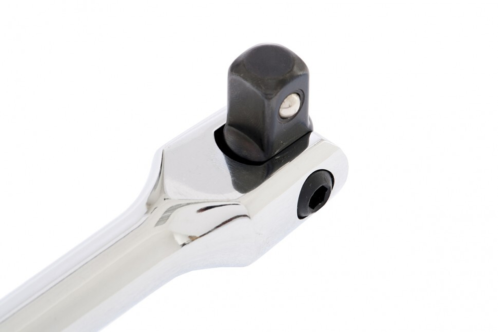 Вороток однорычажный, 380 мм, с квадратом 1/2 на шарнире, CrV, хромированный Matrix