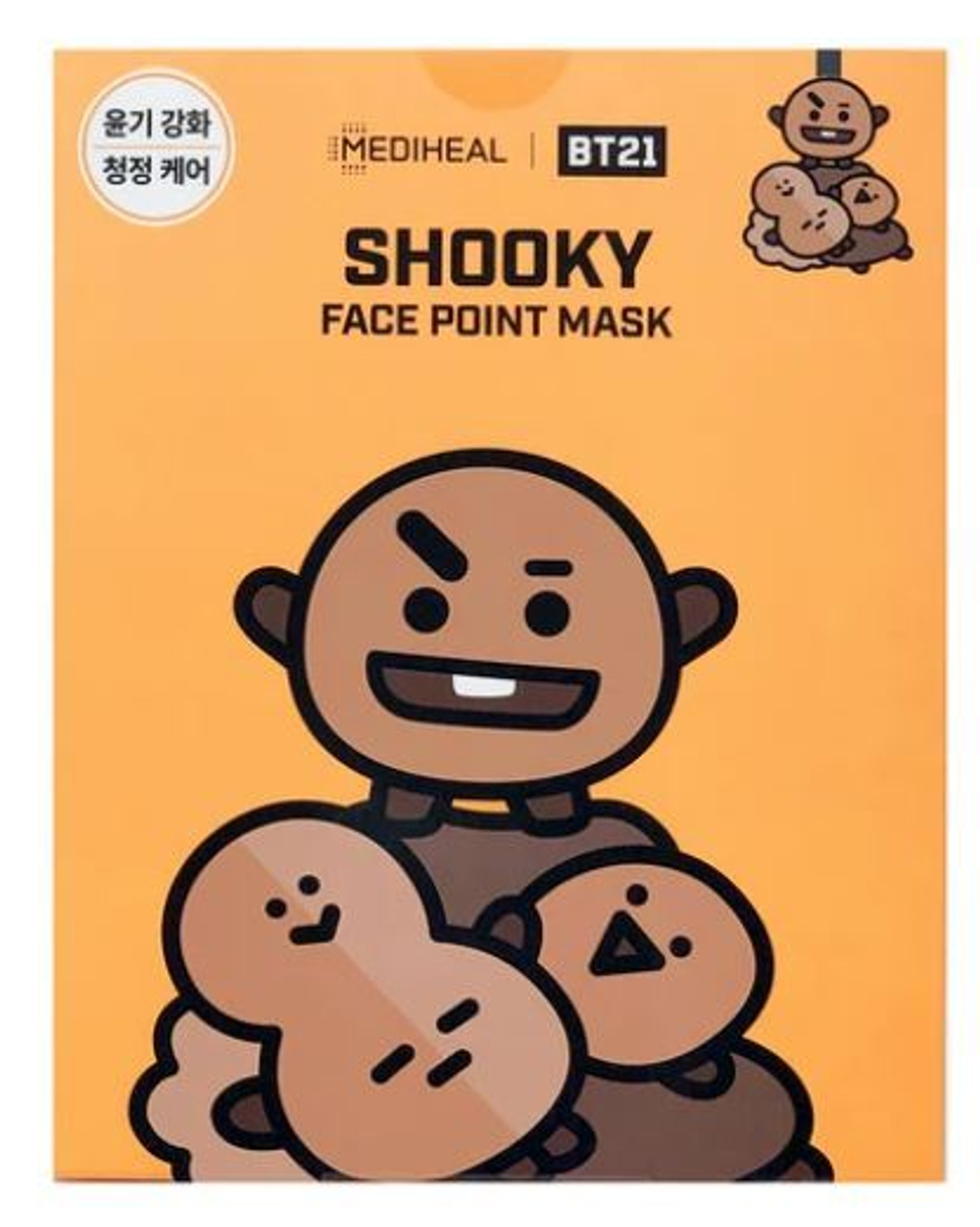 Mediheal Тканевая маска-стикеры с какао и мадекассосидом "Shooky" BT21 Shooky face point mask