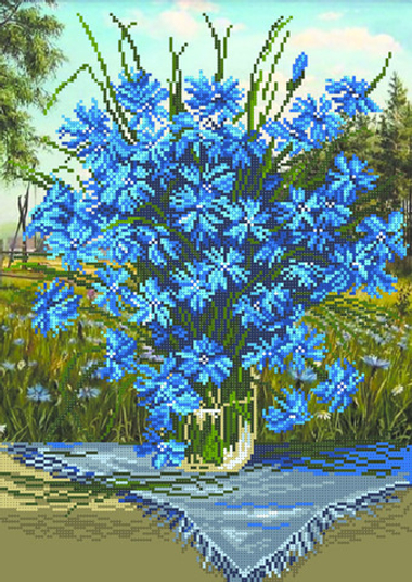 "Васильки"-4003 ткань с нанесенным рисунком