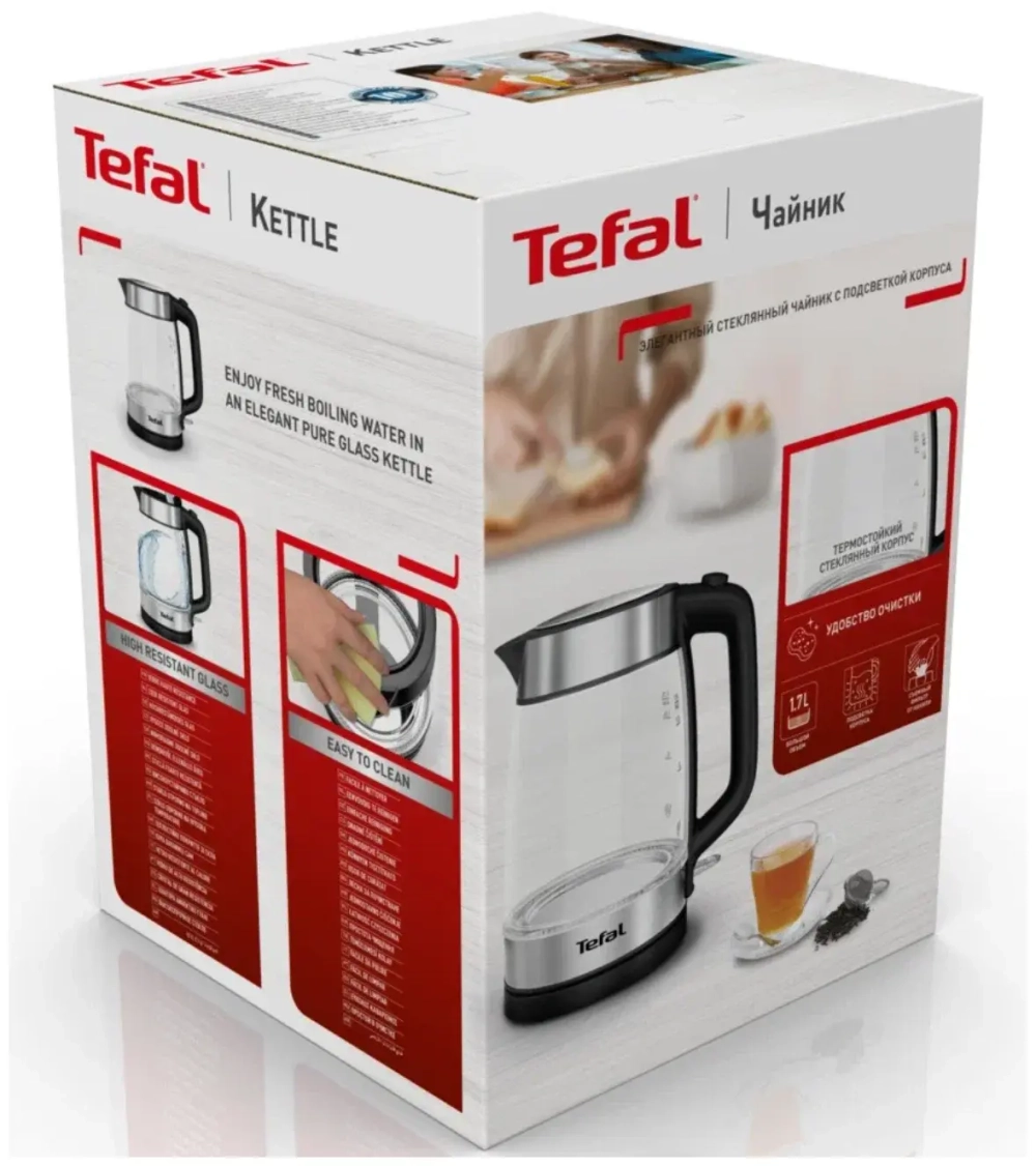 Электрочайник Tefal Glass Kettle KI700830 (y)