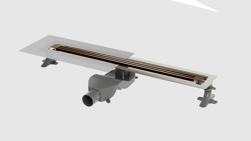 Душевой лоток B&T INFINITY 80см, нерж.сталь BRUSHED BRONZE