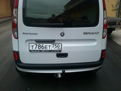 Фаркоп для Renault Kangoo минивэн/фургон (2008-) (без электрики) (паспорт и сертификат) AvtoS.RN08