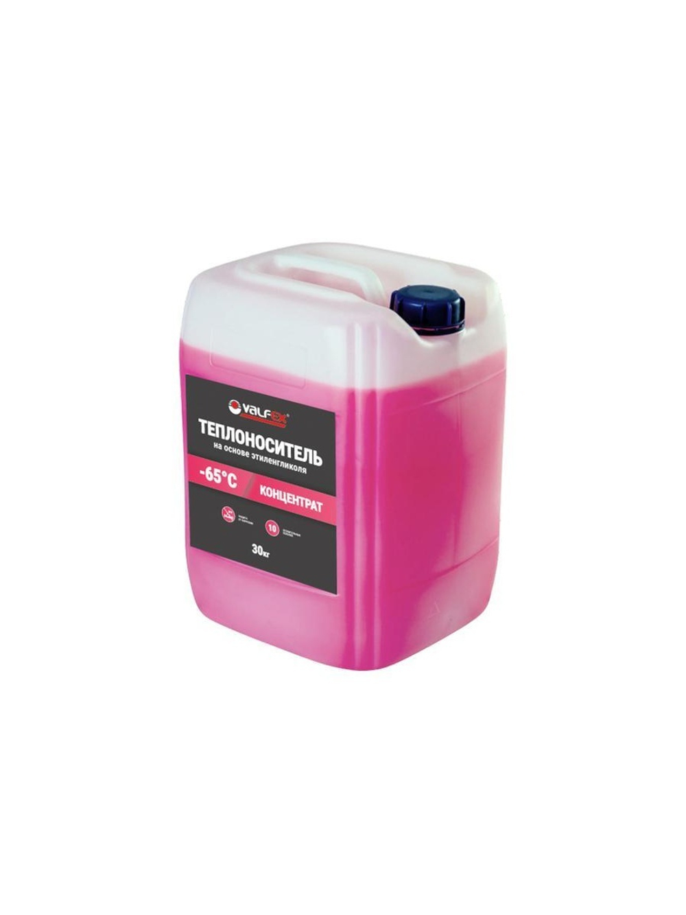 Теплоноситель -65 (на основе этиленгликоля) 20кг (30шт пал.) VALFEX VF.TK.65020