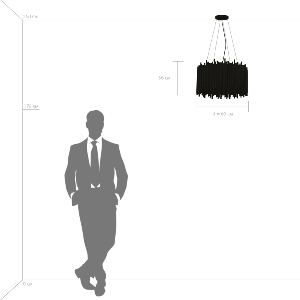 816107 Люстра SAVONA 10х40W G9 ЧЕРНЫЙ