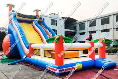 Надувной батут-горка "Супер-волна" 12*5*8 м