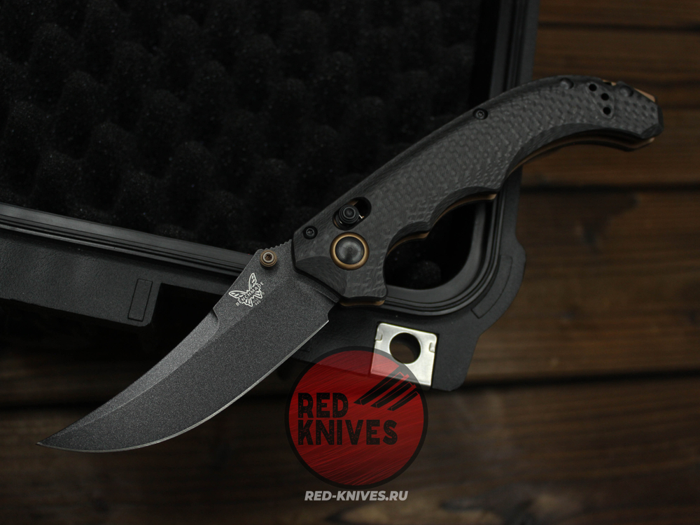 Нож Benchmade Mini Bedlam 865-02 Custom , рукоять Carbon Fiber