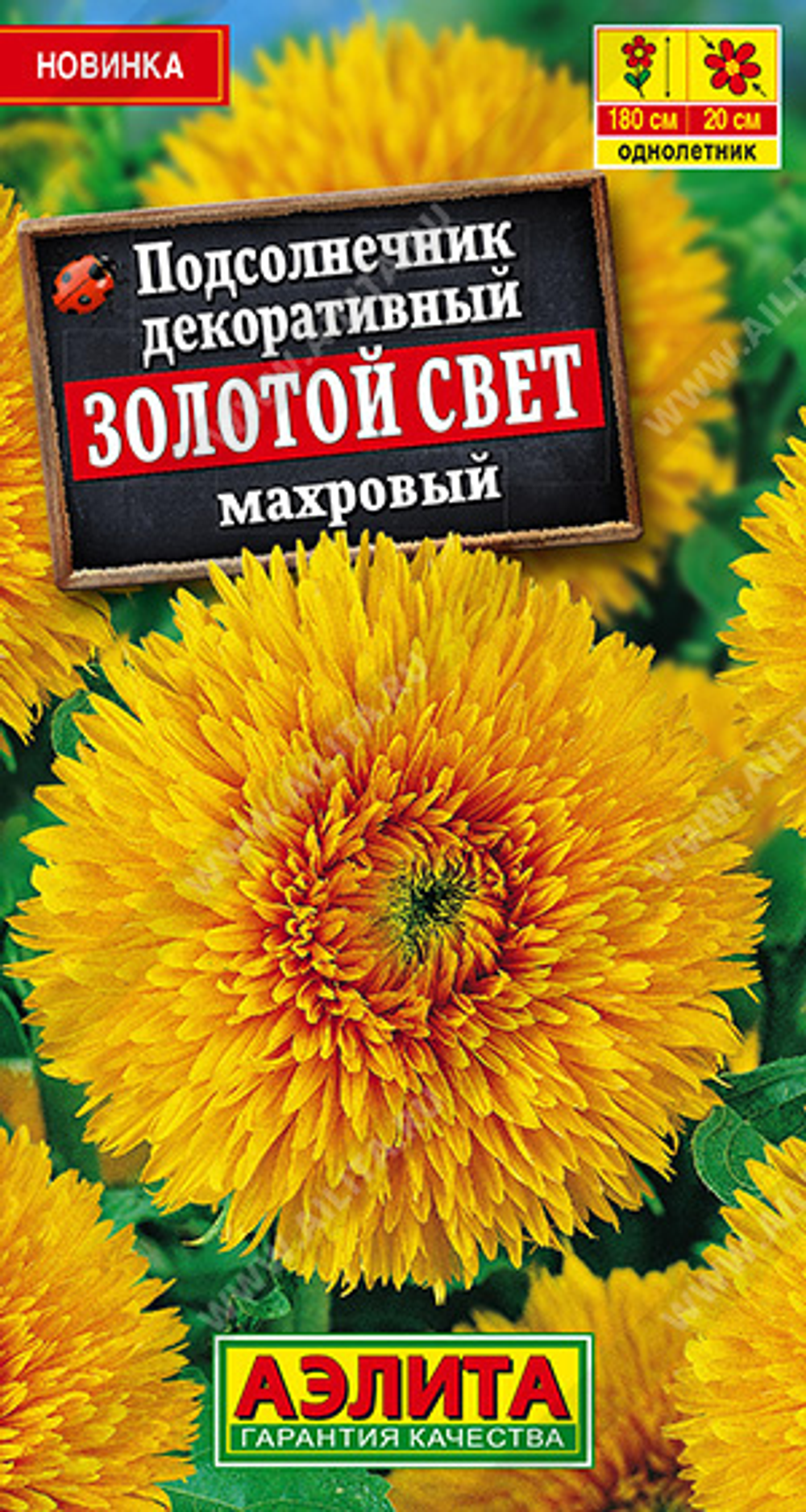 Подсолнечник декоративный махровый Золотой свет