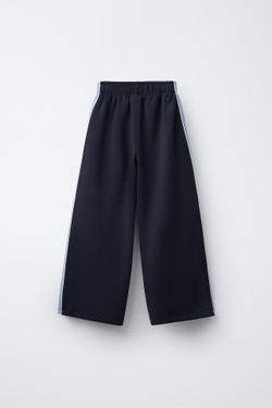 ZARA БРЮКИ С ЛАМПАСАМИ ПО БОКАМ, ТЕМНО-СИНИЙ