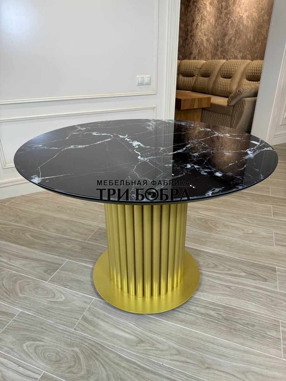 Кухонный стол "Орион", чёрный мрамор