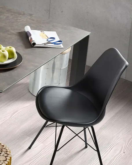 Стул Lars Metal черный | La Forma | Купить в Hallberg.ru