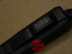 Нож Microtech UTX-85 A+++ Hellhound H/E - черная рукоять, черный клинок