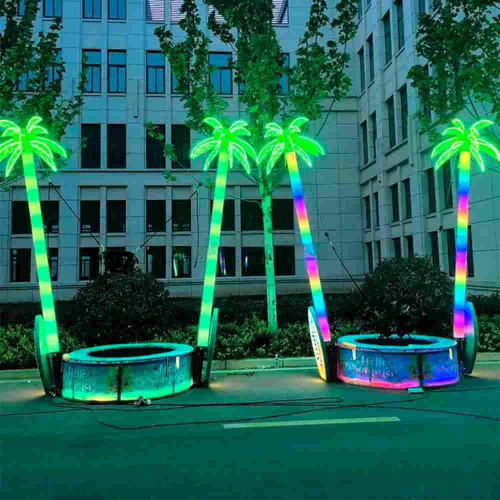 Банджи-батут «Тропический рай», 1-местный, 2×2×4 м