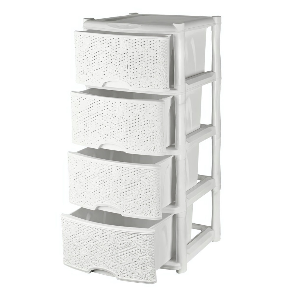 Комод Keeplex Fiori четырехсекционный 48х41х94,5см белое облако