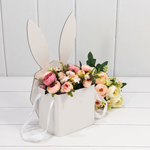 Коробка 18х9.5х31 см "Зайка" С ушками (Белый)