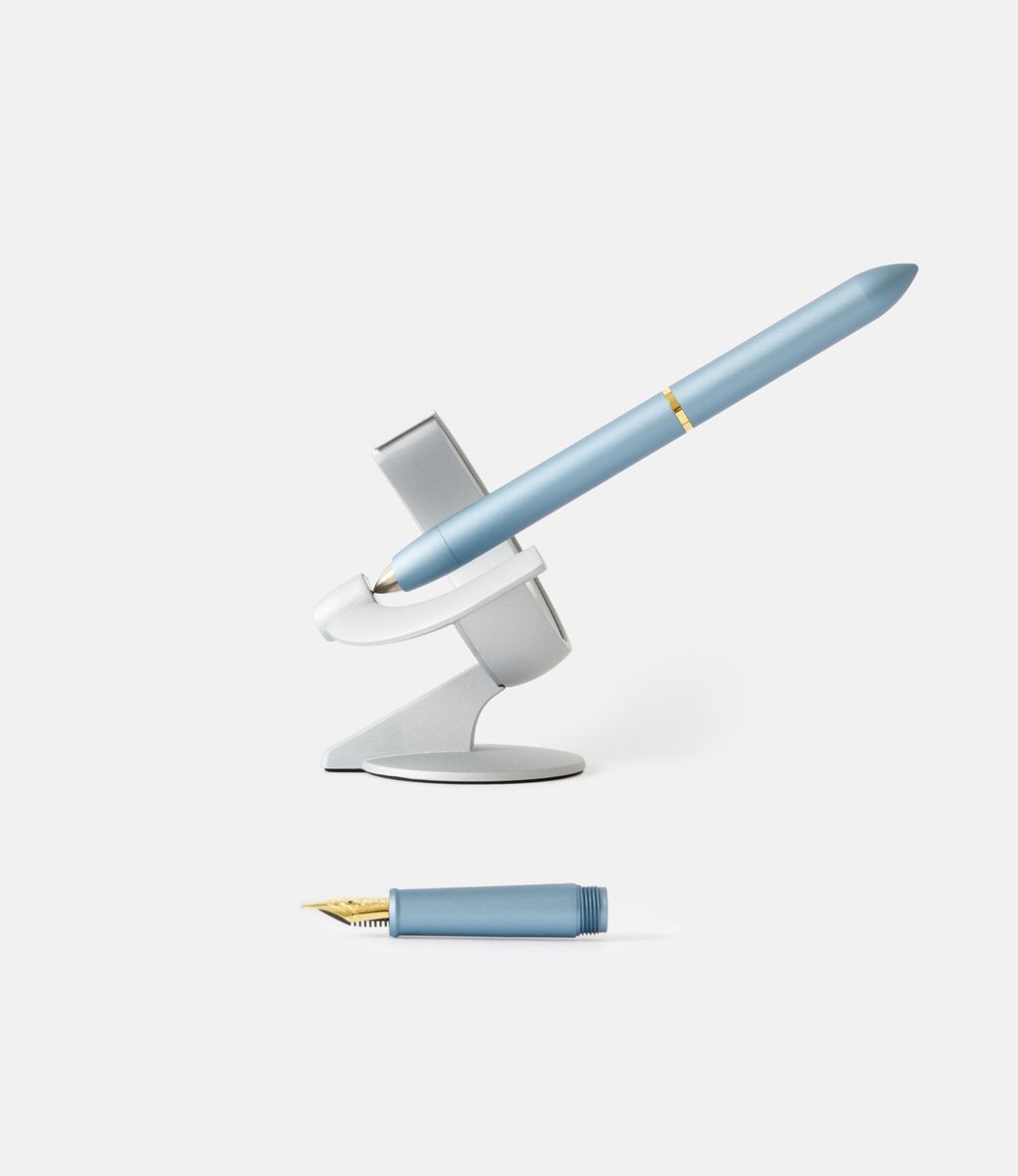 Novium Hoverpen 3.0 All-In Set 18K Gold Mist Blue — левитирующая ручка