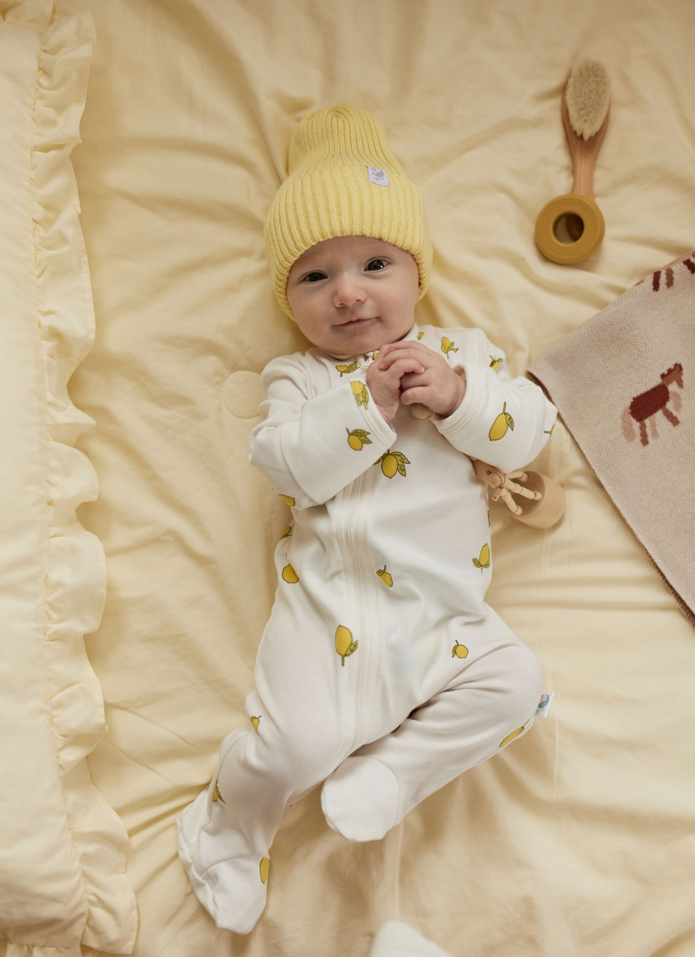 1400-154 Комбинезон на молнии (лимончики на молочном)