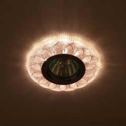 DK LD5 PK/WH Светильник ЭРА декор cо светодиодной подсветкой MR16, розовый | Встраиваемые LED светильники