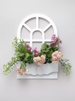 Настенная композиция "Окно с цветами" 46*29 см