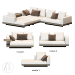 Connery sofa by Minotti Set 3 module 1