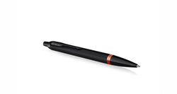Шариковая ручка Parker IM Vibrant Rings Flame Orange, стержень: Mblue, в подарочной упаковке.