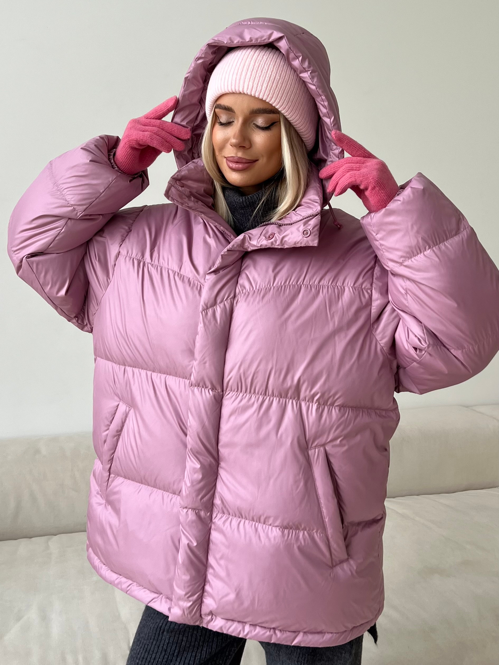 Пуховик Marshmallow розовый
