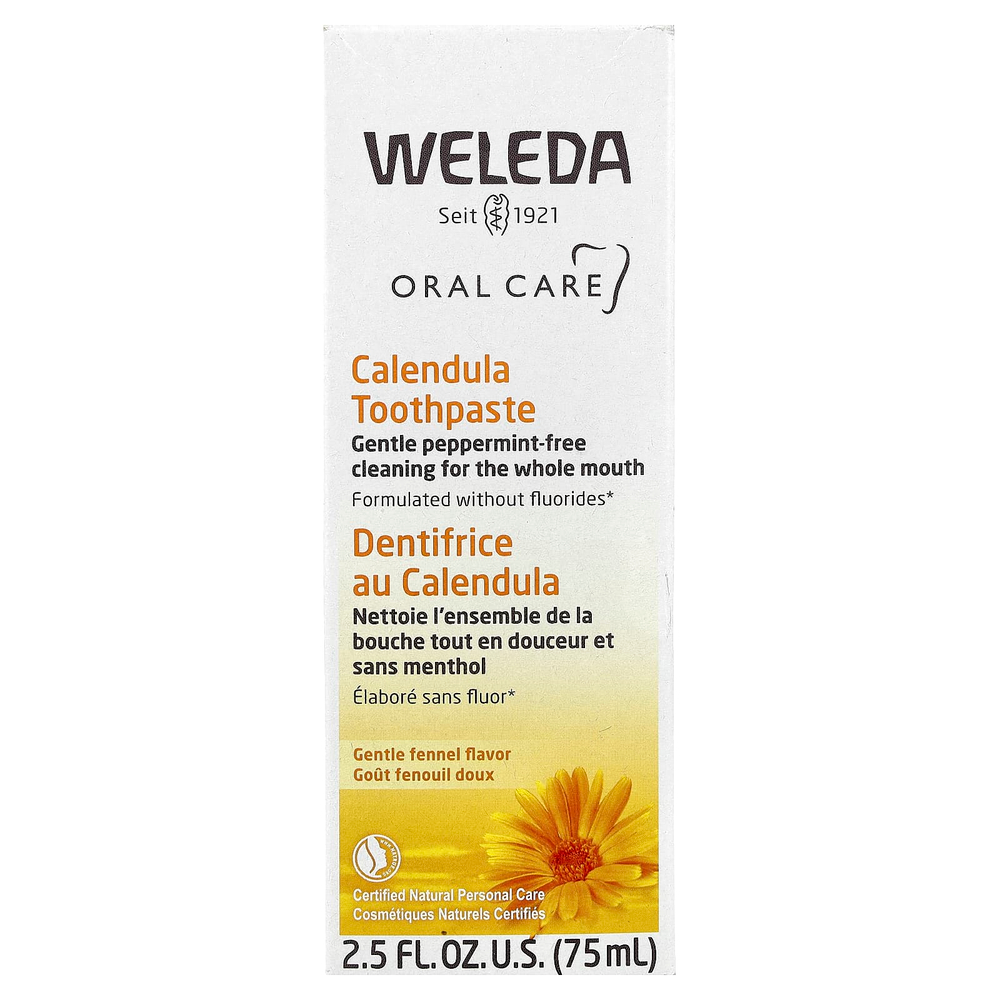 Weleda, Зубная паста с календулой, с фенхелем, 75 мл (2,5 жидкой унции)