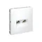 Розетка двойная компьютерная ArtGallery RJ45+RJ45 кат. 6A механизм лотос SE GAL001388