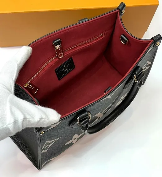 Сумка Louis Vuitton Onthego черный/бежевый