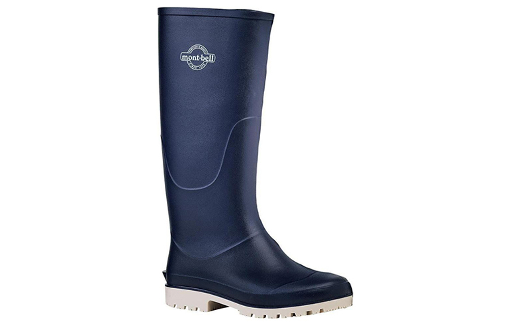 MONTBELL Waterproof Abrasion Resistant Waterproof And Wear resistant Knee High Rain Boots Women"s Blue