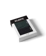 Мужские трусы боксеры Atlantic, набор из 2 шт., хлопок, черные + изумрудные, 2MBX-059