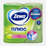 Туалетная бумага Zewa Плюс Яблоко 2 слоя 4 рулона в ассортименте