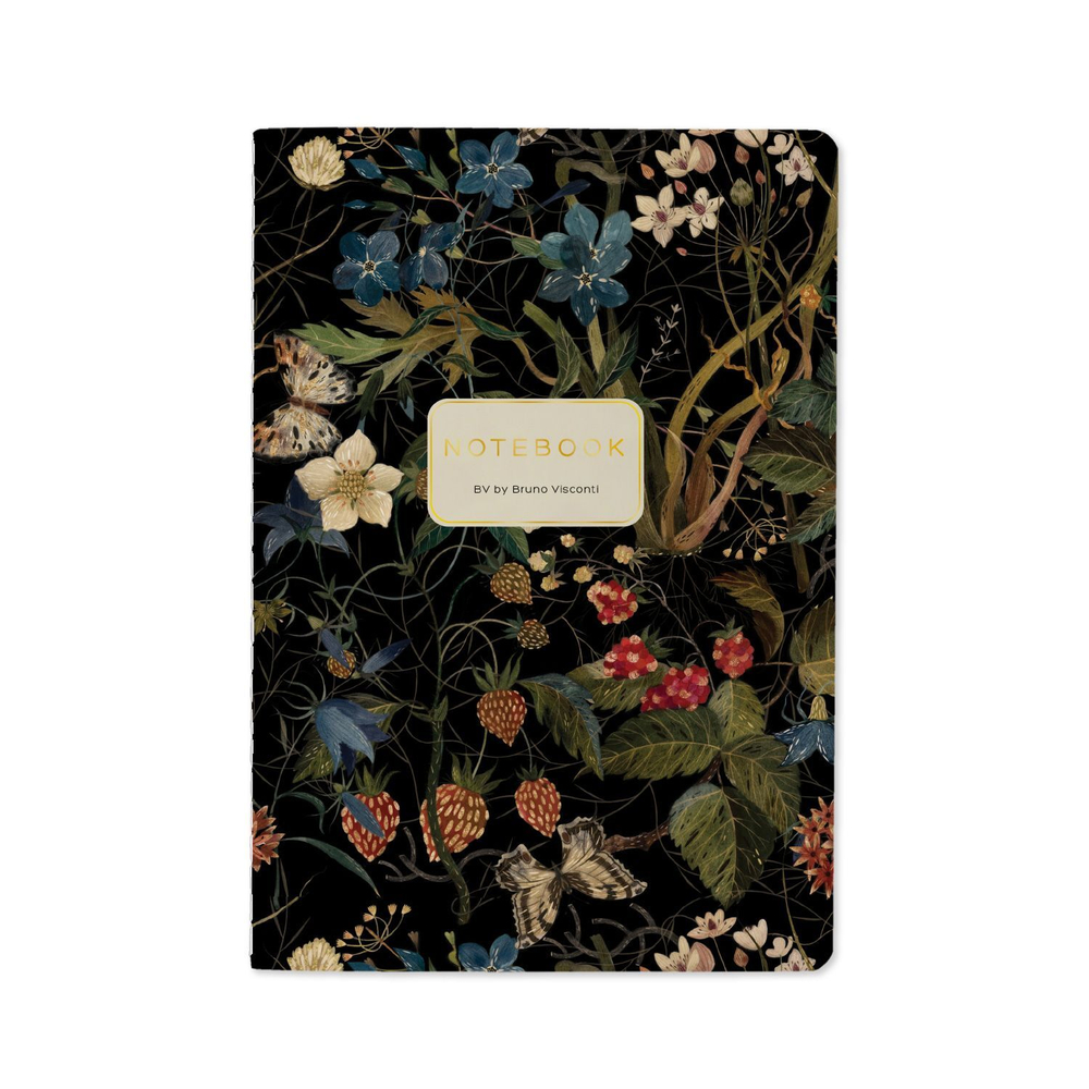 Записная книжка А5  40л. картон, мягк.пер. "Flora. Лесные ягоды" лин.