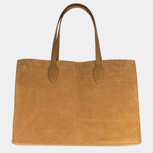 Шоппер Boheme из замши горчичного цвета