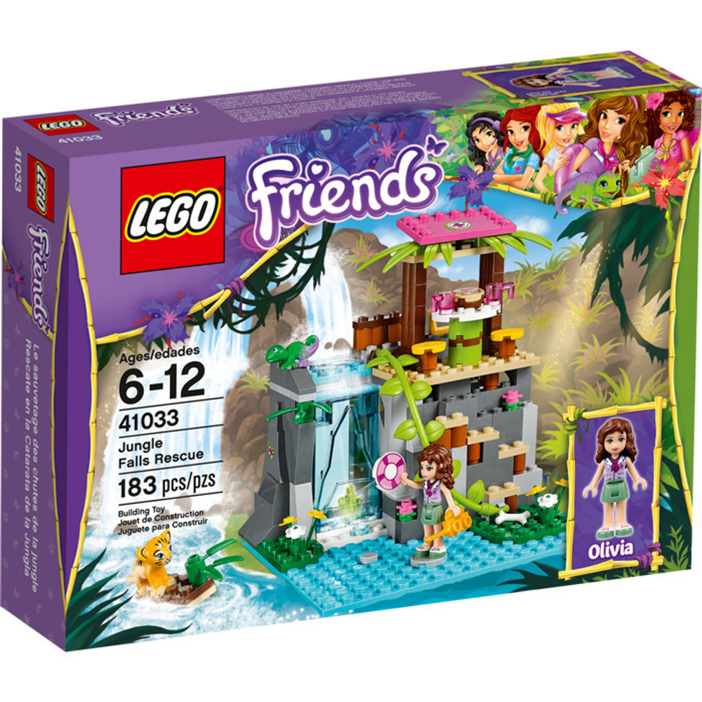 LEGO Friends: Спасение тигрёнка у водопада 41033 — Jungle Falls Rescue — Лего Френдз Друзья Подружки