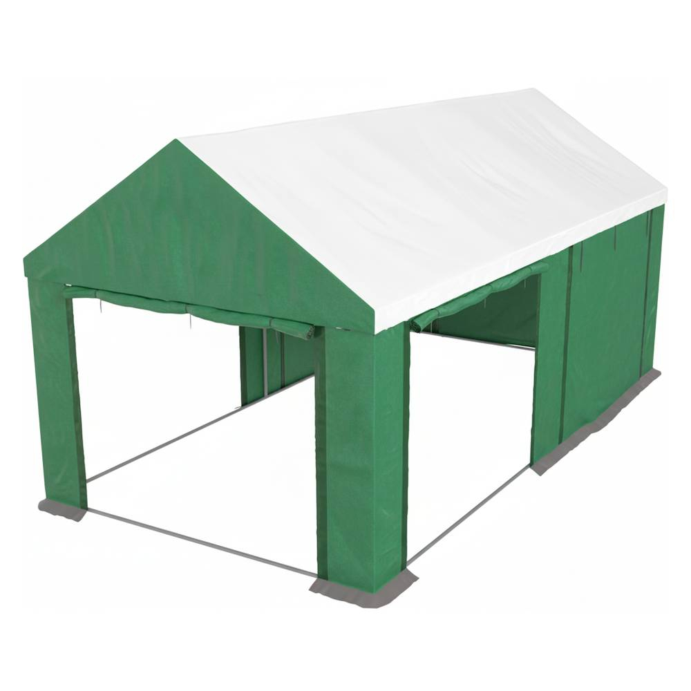 Палатка сварщика МногоТентов домик 3х6х2,4 м. (Стены брезент ОП/крыша ткань ПВХ).