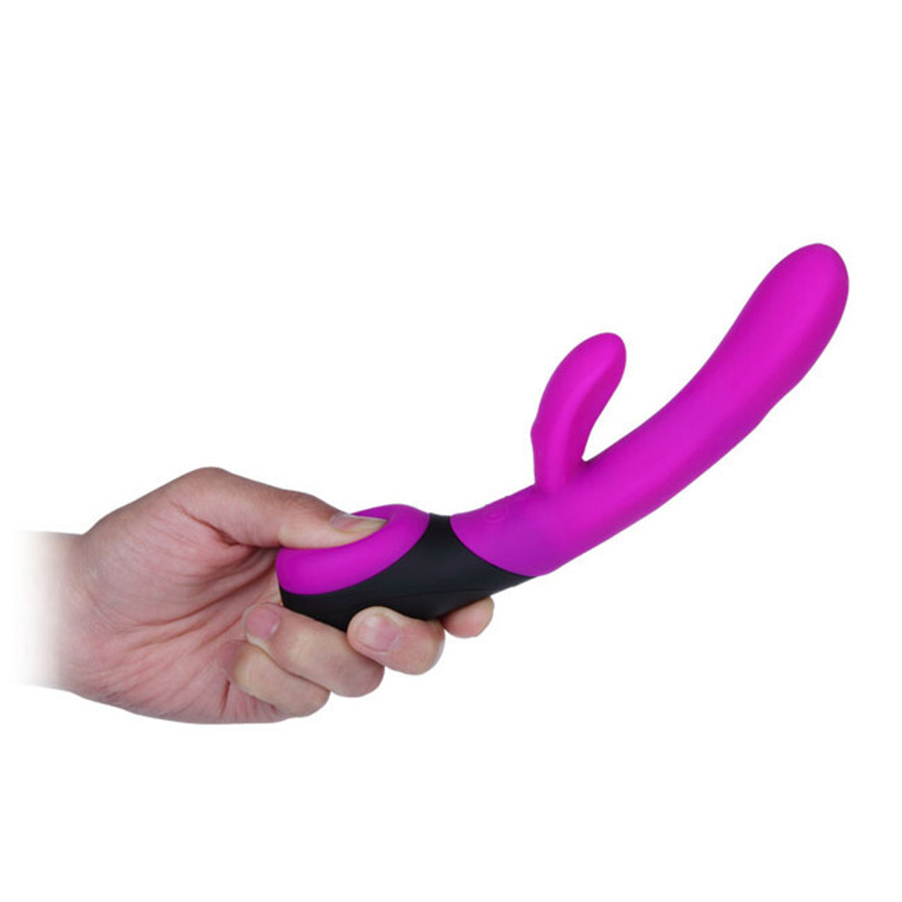 Интимный вибратор с клиторальным стимулятором Pretty Love Hilary (Цвет: Малиновый)