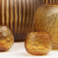 Ваза Guaxs Somba Clear/Gold, 8 см