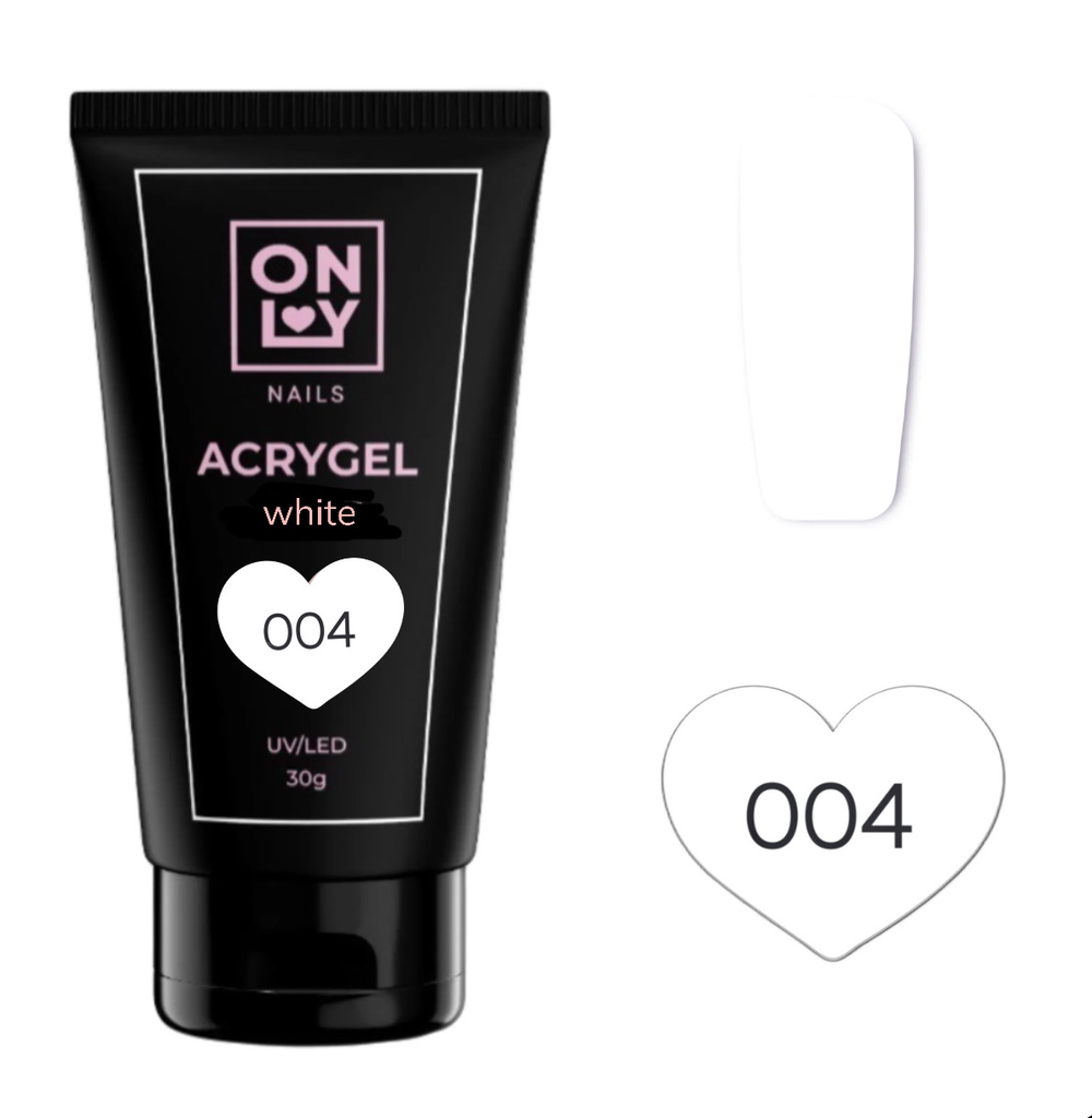 Акригель White 004 OnlyNails, 30 гр