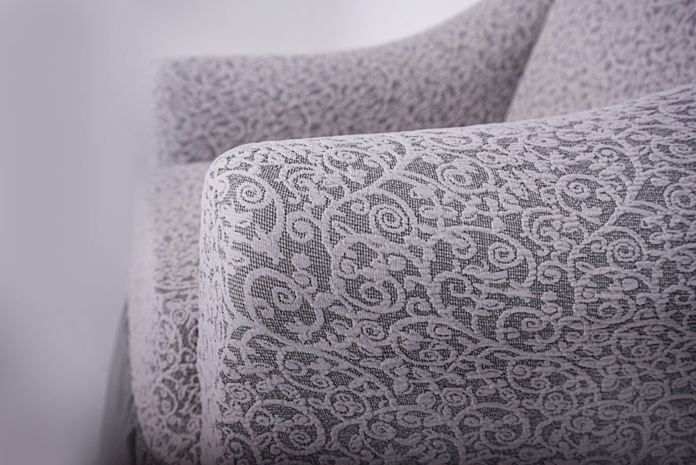 Чехол Жаккард на угловой диван, цвет Слоновая кость