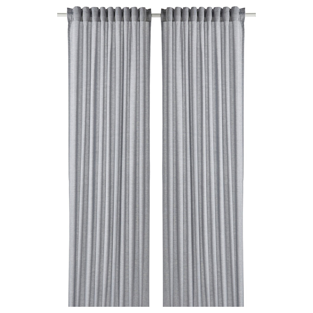IKEA HANNALILL  (ИКЕА ХАННАЛИЛЛ)  -  Штора, 2 шт, сине-серый, 145x300 см