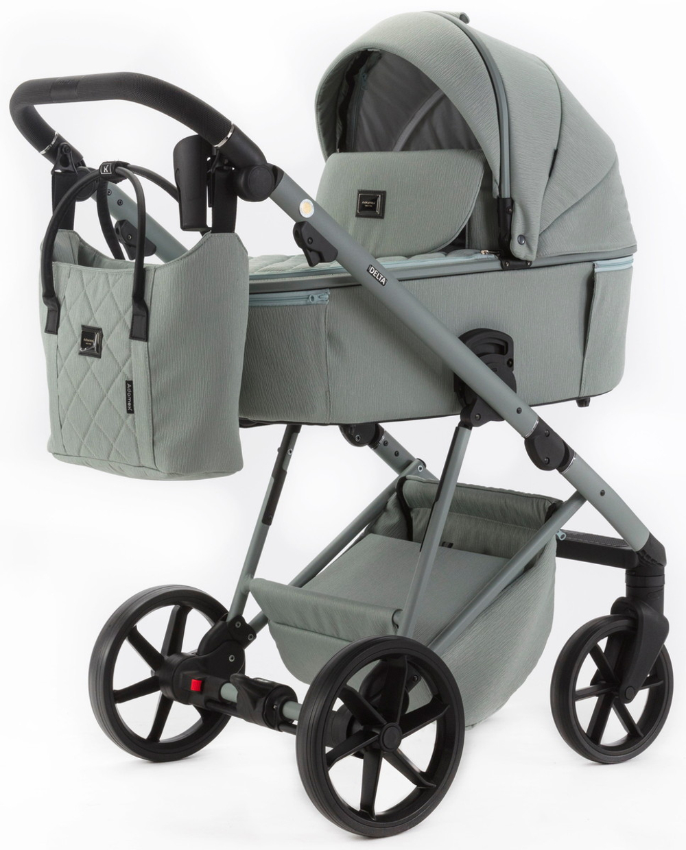 Детская коляска Adamex Delta Natura 2 в 1 DN-8-MINT (МЯТА)