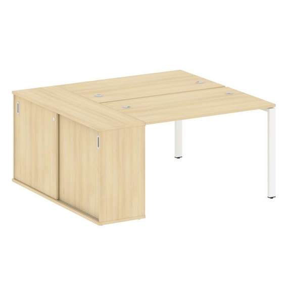 Метал Систем Рабочая станция с шкафом-купе на П-образном м/к БП.РС-СШК-1.2 Т