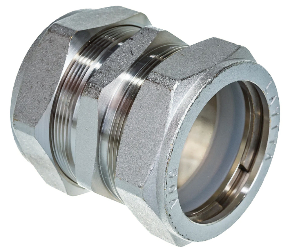 НИКЕЛЬ Муфта для гоф. трубы 32х25 VER-PRO (60/2шт)