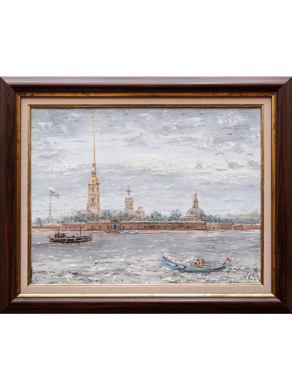 Картина маслом "На Неве» Стеняев