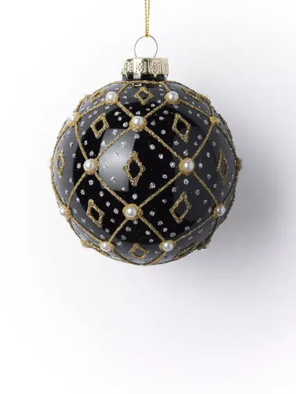 Винтажный стеклянный шар Восточный принц 8 см., 1 шт., Karlsbach (14414)