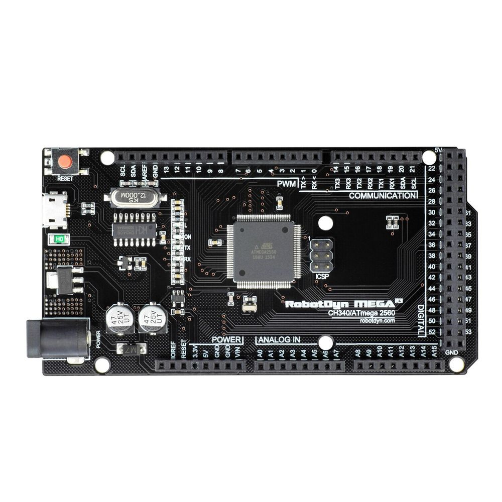 Контроллер MEGA 2560 R3 CH340G&amp;ATmega2560-16AU, micro USB (Arduino-совместимый контроллер)