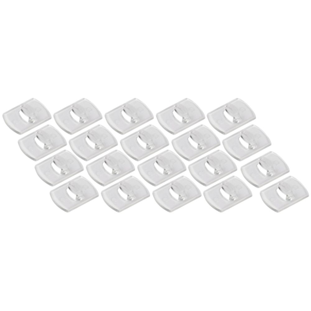 Клипсы СИЛА SCC-D20-T100 для гирлянд с технологией бесследного удаления 100 шт, 120 полосок до 200 г прозрачные | Сила